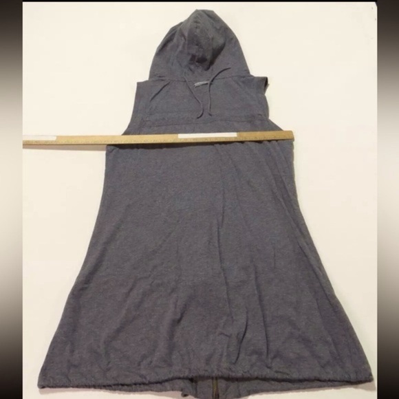 Rare Vintage Jean Paul Gaultier Long Sleeveless Drawstring Hoodie, Dark Grey - Picture 15 of 16